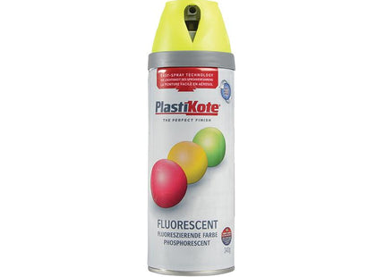 Plastikote Twist & Spray Fluorescent Yellow 400Ml