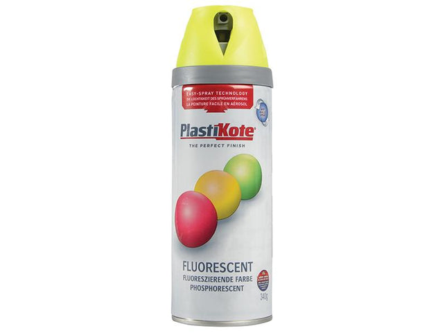 Plastikote Twist & Spray Fluorescent Yellow 400Ml