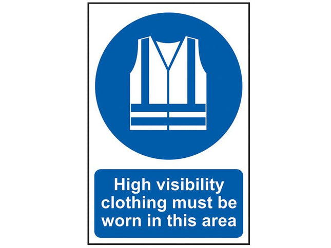 Scan High Visibility Jackets Must Be Worn In This Area - Pvc 200 X 300Mm