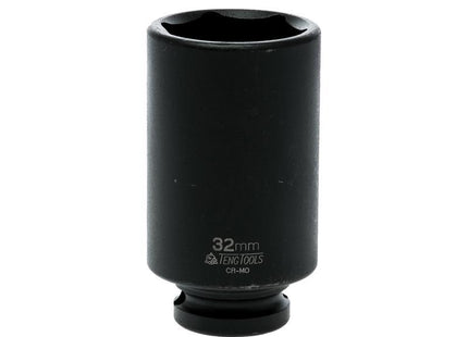 Teng Deep Impact Socket Hexagon 6 Point 1/2In Drive 32Mm
