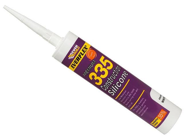 Everbuild 335 Construction Silicone White 295Ml