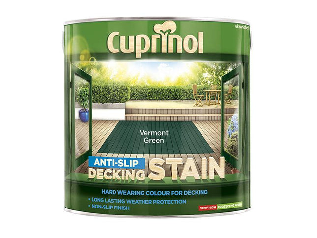 Cuprinol Anti-Slip Decking Stain Vermont Green 2.5 Litre