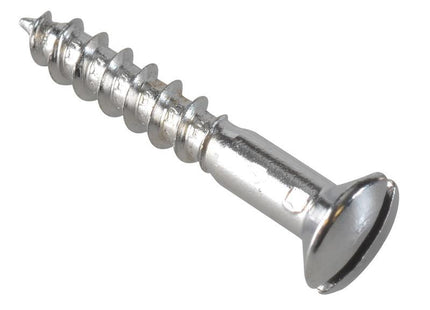 Forgefix Multi-Purpose Screw Sl Raised Head Chrome Plated 4.0 X 25Mm Forgepack 35