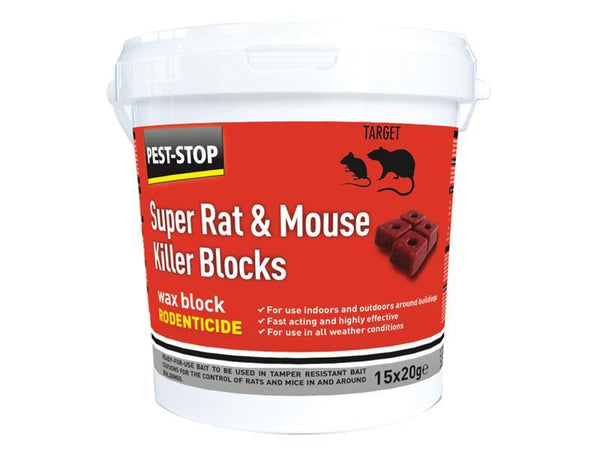 Pest-Stop Systems Super Rat & Mouse Killer Wax Blocks