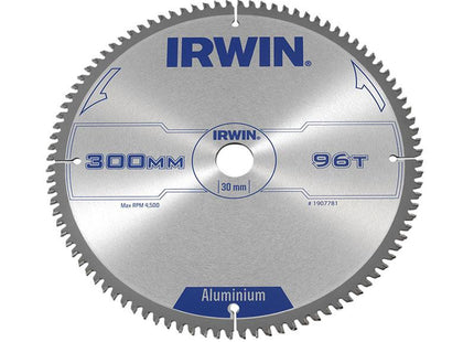 IRWIN Professional Aluminium Circular Saw Blade 300 X 30Mm X 96T Tcg