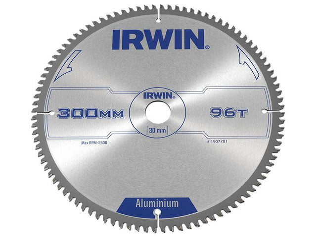 IRWIN Professional Aluminium Circular Saw Blade 300 X 30Mm X 96T Tcg