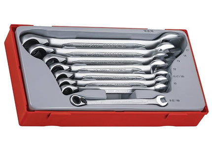 Teng Tt6508R Ratchet Combination Spanner Set 8Pc Metric