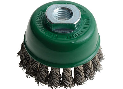 Lessmann Knot Cup Brush 65Mm M14 X 20 X 0.50 Stainless Steel Wire