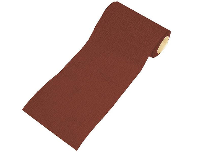 Faithfull Aluminium Oxide Sanding Paper Roll Red Heavy-Duty 115Mm X 5M 80G