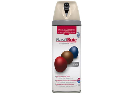 Plastikote Twist & Spray Satin Warm Grey 400Ml