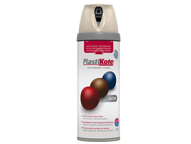 Plastikote Twist & Spray Satin Warm Grey 400Ml