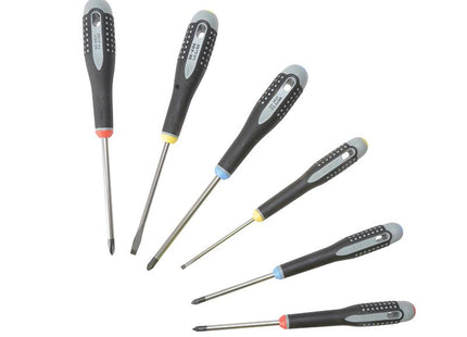 Bahco Be-9886 Ergo Screwdriver Set, 6 Piece Sl/Ph/Pz