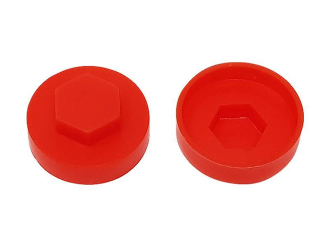 Forgefix Techfast Cover Cap Poppy Red 19Mm (Pack 100)