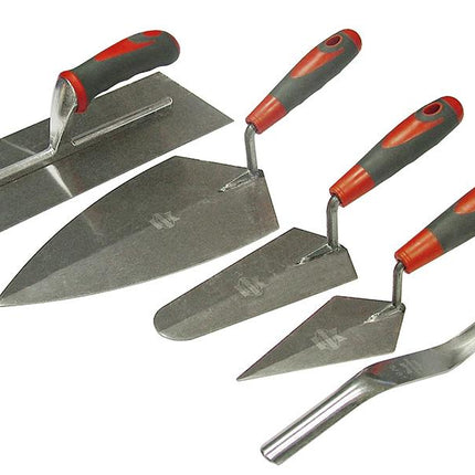 Faithfull Soft Grip Handle Trowel Pack 5 Piece