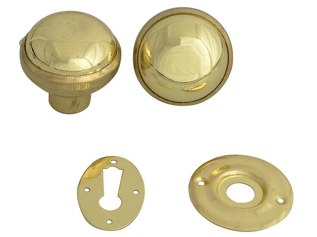 Yale Locks P405 Rim Knob Polished Brass Finish