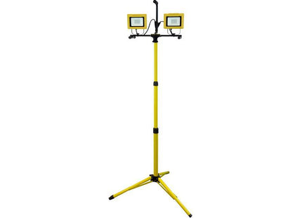 Faithfull Power Plus SMD LED Twin Tripod Site Light 60W 2 x 2700 Lumens 240V
