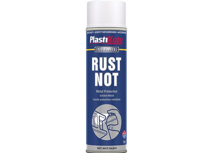 Plastikote Rust Not Spray Matt White 500Ml