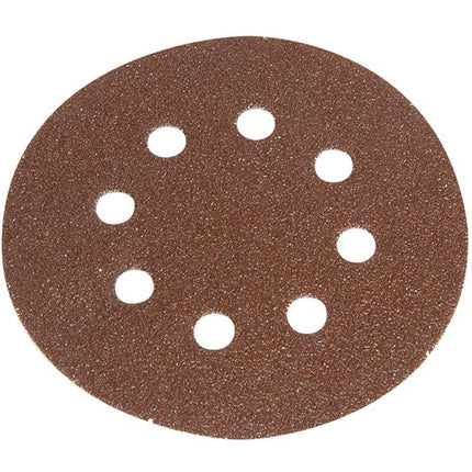 Faithfull Hook & Loop Sanding Disc Did3 Holed 125Mm Medium Fine (Pack Of 5)