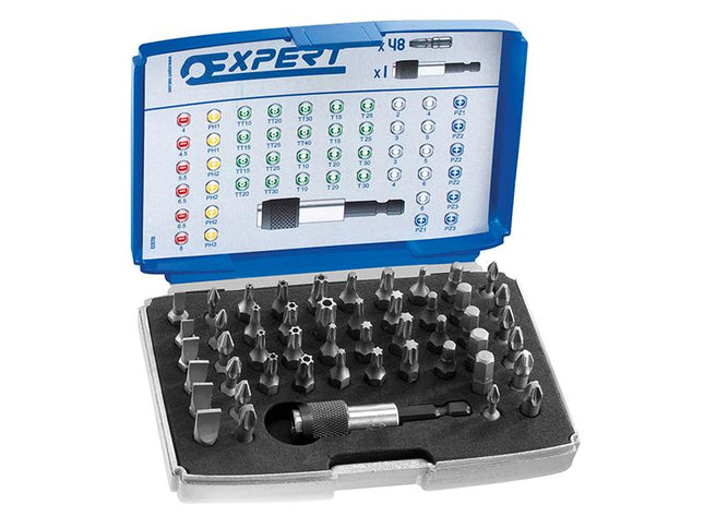 Expert 1/4In Bit Set 49 Piece + Bit Holder