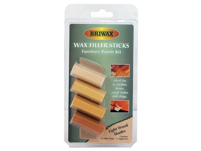 Briwax Wax Filler Sticks Light Wood Shades (Pack 4)