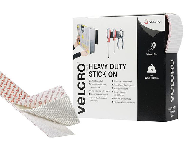 Velcro Brand Velcro Brand Heavy-Duty Stick On Tape 50Mm X 5M White