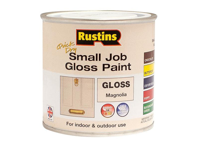 Rustins Quick Dry Small Job Gloss Paint Magnolia 250Ml