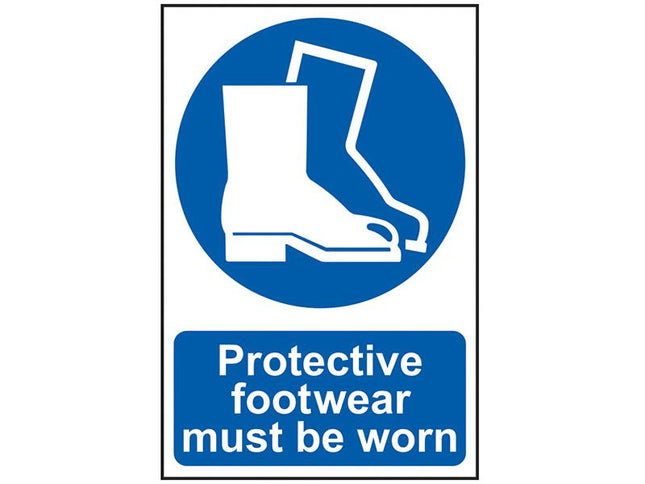 Scan Protective Footwear Must Be Worn - Pvc 200 X 300Mm