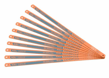 Bahco 3906 Sandflex Hacksaw Blades 300Mm (12In) X 24Tpi Pack 10