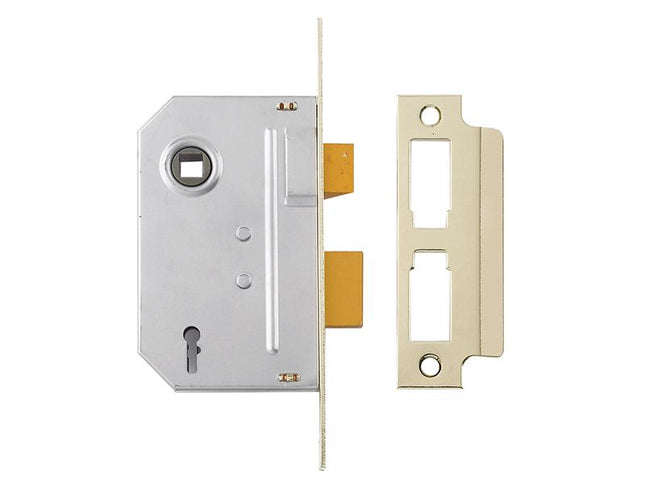 Yale Locks Pm320 3 Lever Mortice Sashlock Polished Brass 65Mm 2.5In