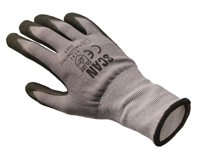 Scan Breathable Microfoam Nitrile Gloves - Large (Size 9)