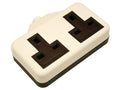 Smj White Trailing Extension Socket 13A 2 Gang