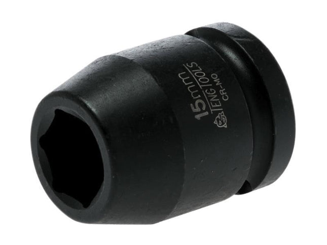 Teng Impact Socket Hexagon 6 Point 1/2In Drive 15Mm