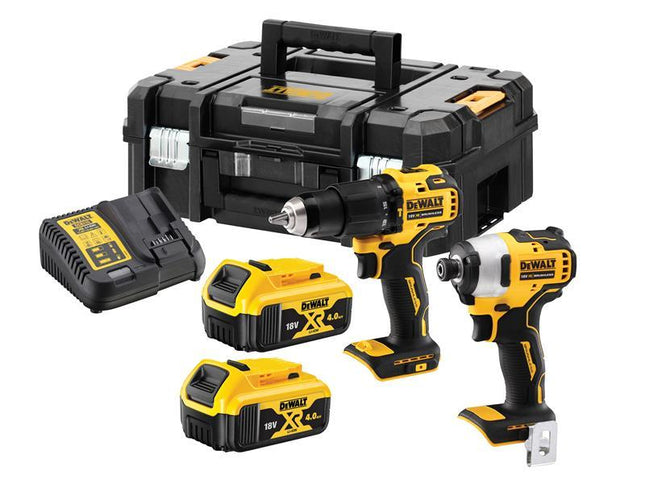 DEWALT Dck2062M2T Xr Brushless Compact Twin Pack 18V 2 X 4.0Ah Li-Ion