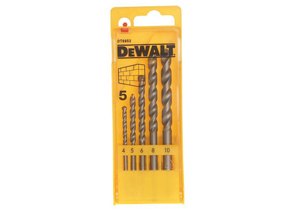 DEWALT Masonry Drill Set 5 Piece 4-10Mm