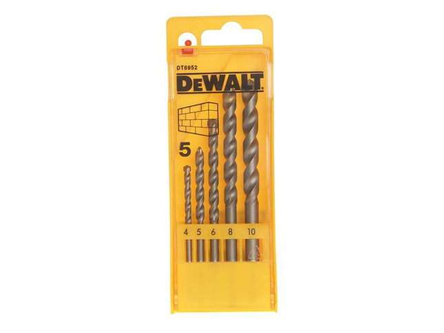 DEWALT Masonry Drill Set 5 Piece 4-10Mm