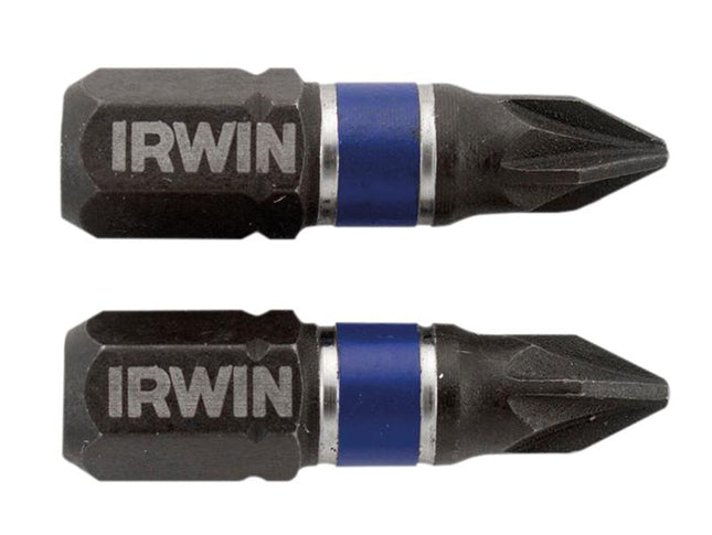 IRWIN Impact Screwdriver Bits Pozi Pz1 25Mm Pack Of 2