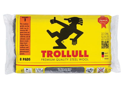 Extra Large Steel Wool Pads Grade 1 (Pack 8)