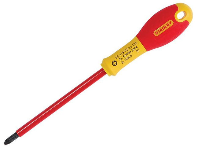 Stanley Tools Fatmax Vde Insulated Screwdriver Pozidriv Tip Pz2 X 125Mm