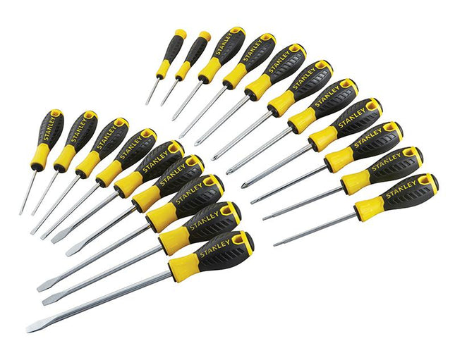 Stanley Tools 0-60-213 Essential Screwdriver Set, 20 Piece Sl/Ph/Pz/Tx