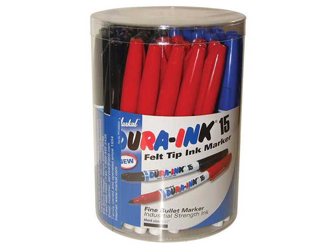 Markal Dura-Ink 15 Fine Tip Marker Mixed Colours (Tub Of 48)