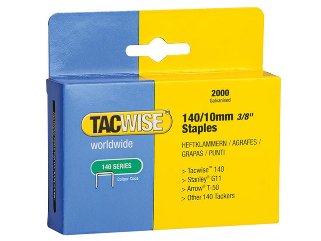 Tacwise 140 Heavy-Duty Staples 10Mm (Type T50  G) Pack 2000