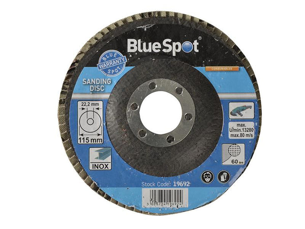 Bluespot Tools Sanding Flap Disc 115Mm 60 Grit