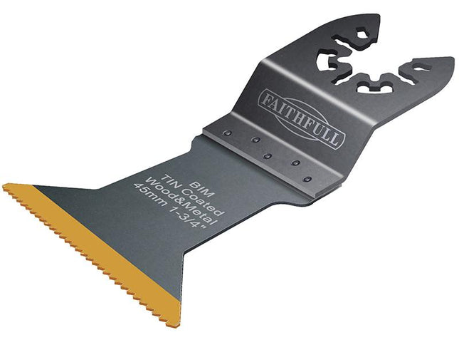 Faithfull Multi-Functional Tool Bi-Metal Flush Cut Tin Coated Blade 45Mm