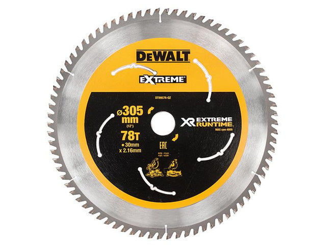 DEWALT Flexvolt Xr Mitre Saw Blade 305 X 30Mm X 78T