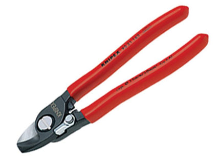 KNIPEX Cable Shears With Return Spring Pvc Grip 160Mm (6.1/4In)