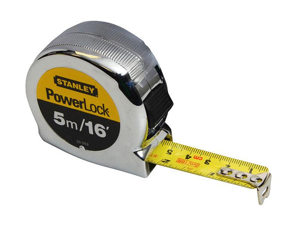 Stanley Tools Powerlock Classic Pocket Tape 5M/16Ft (Width 19Mm)