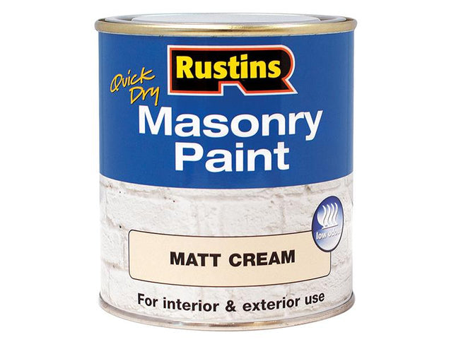 Rustins Quick Dry Masonry Paint Cream 500Ml