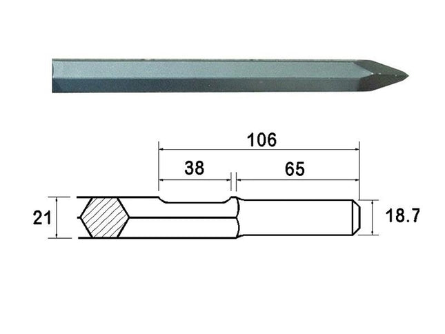 Faithfull Kango Shank Point 450Mm (914113)