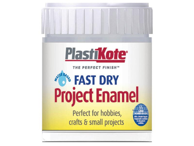 Plastikote Fast Dry Enamel Paint B35 Bottle Chrome 59Ml