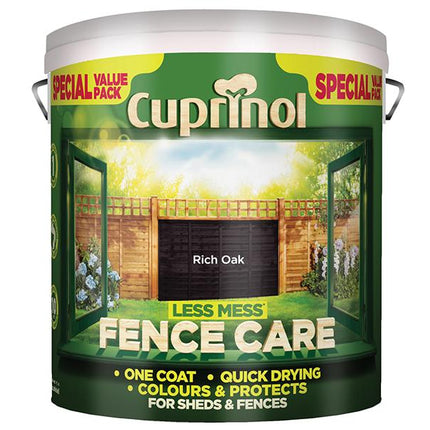 Cuprinol Less Mess Fence Care Rich Oak 6 Litre